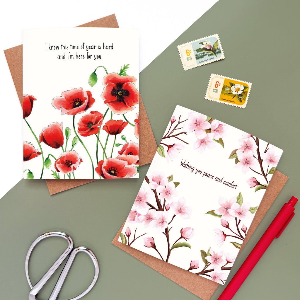 Morgan Swank Studio - Peace and Comfort Cherry Blossom |  Sympathy Card
