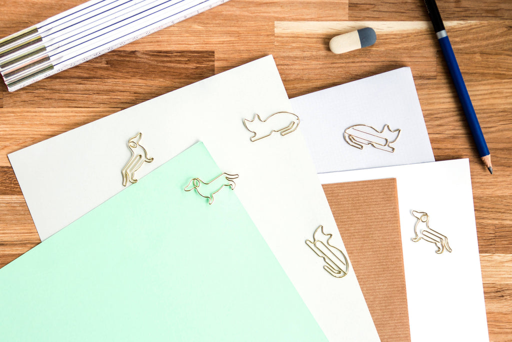SK - Dog Paper Clips - Animal shaped paper clips