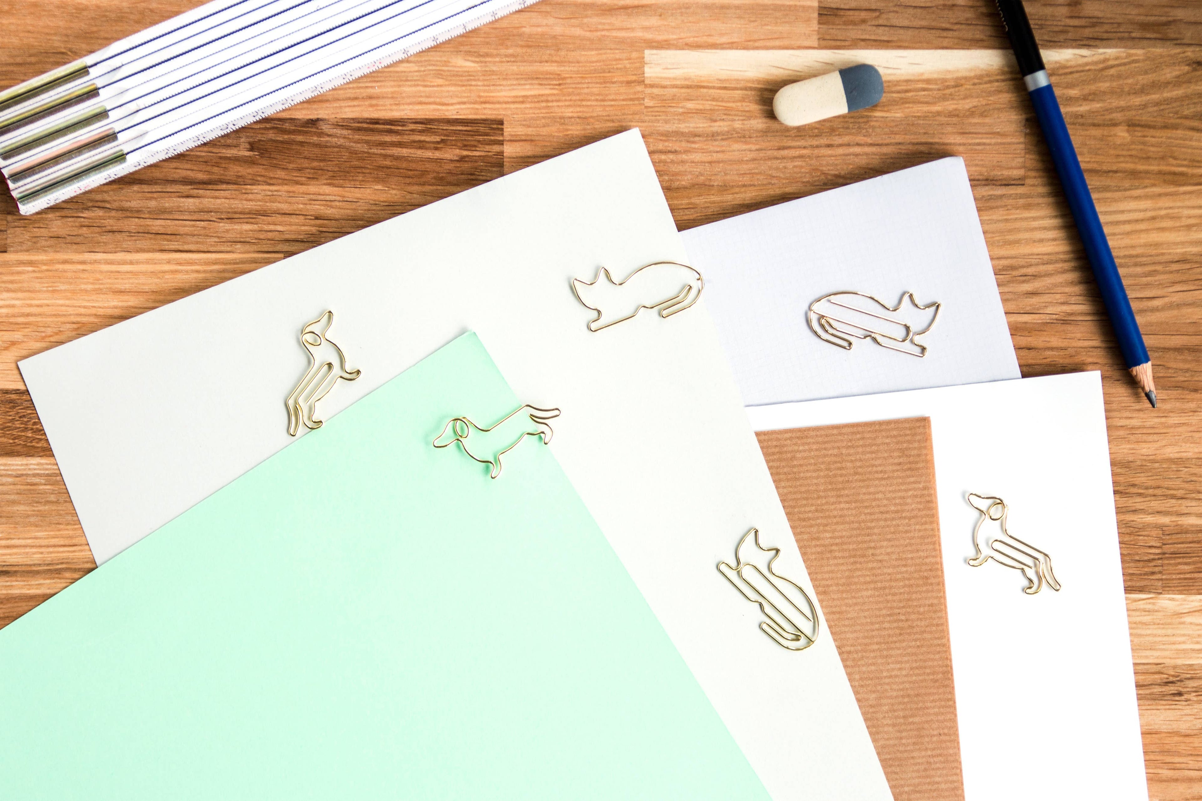 SK - Dog Paper Clips - Animal shaped paper clips