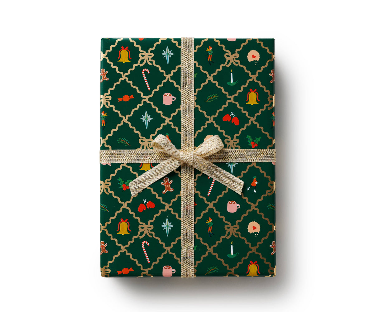 Rifle Paper Co. - Holiday Argyle Continuous Wrapping Roll