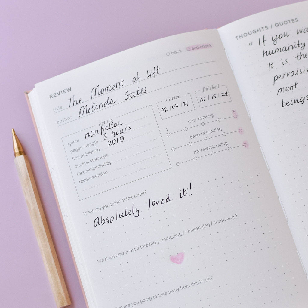 Kunitsa Co - Reading Journal (Avid Reader): Blush