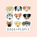 Almeida Illustrations - Dogs > People Sticker | Funny Dog Sticker