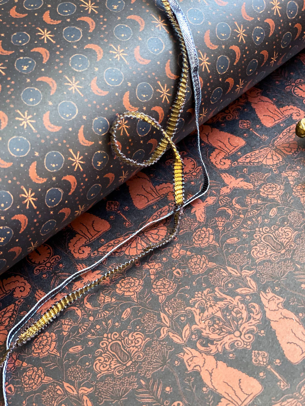 re:mused studio - Moonlight Garden Gift Wrap Sheet-Double Sided: Single Sheets