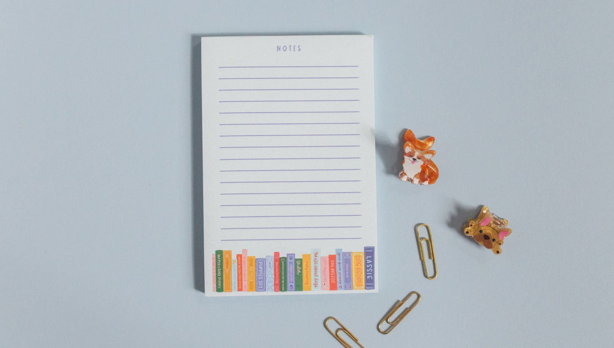 Pippi Post, Dog Books 4x6 Notepad