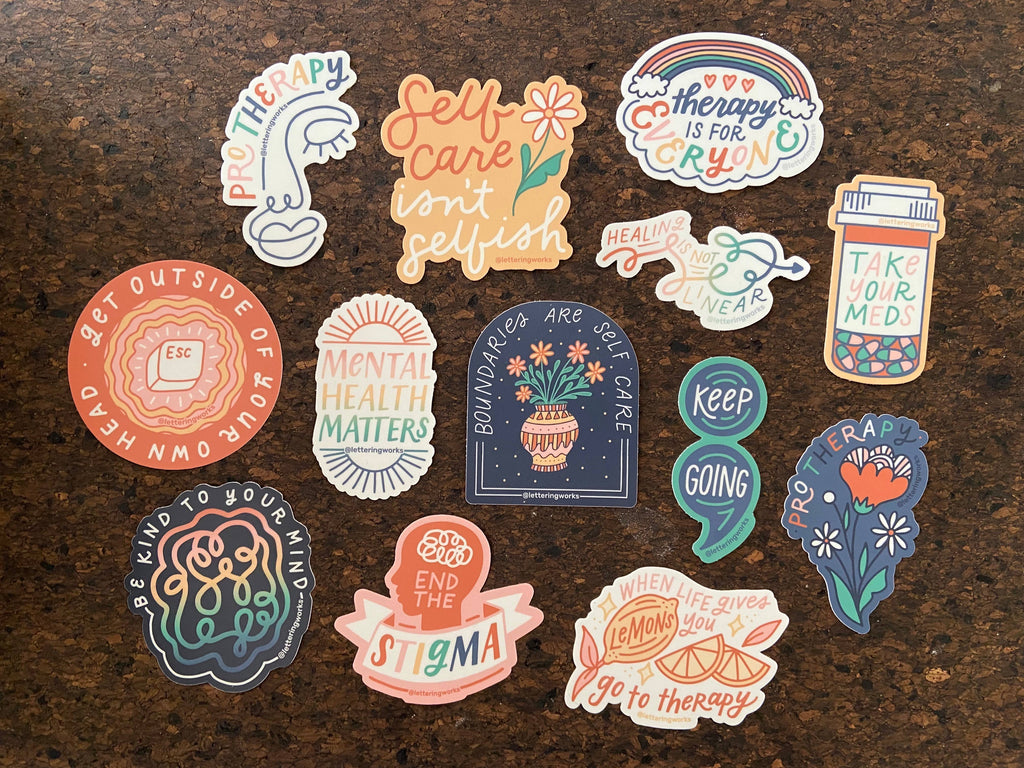 Lettering Works - Boundaries are Self Care Sticker