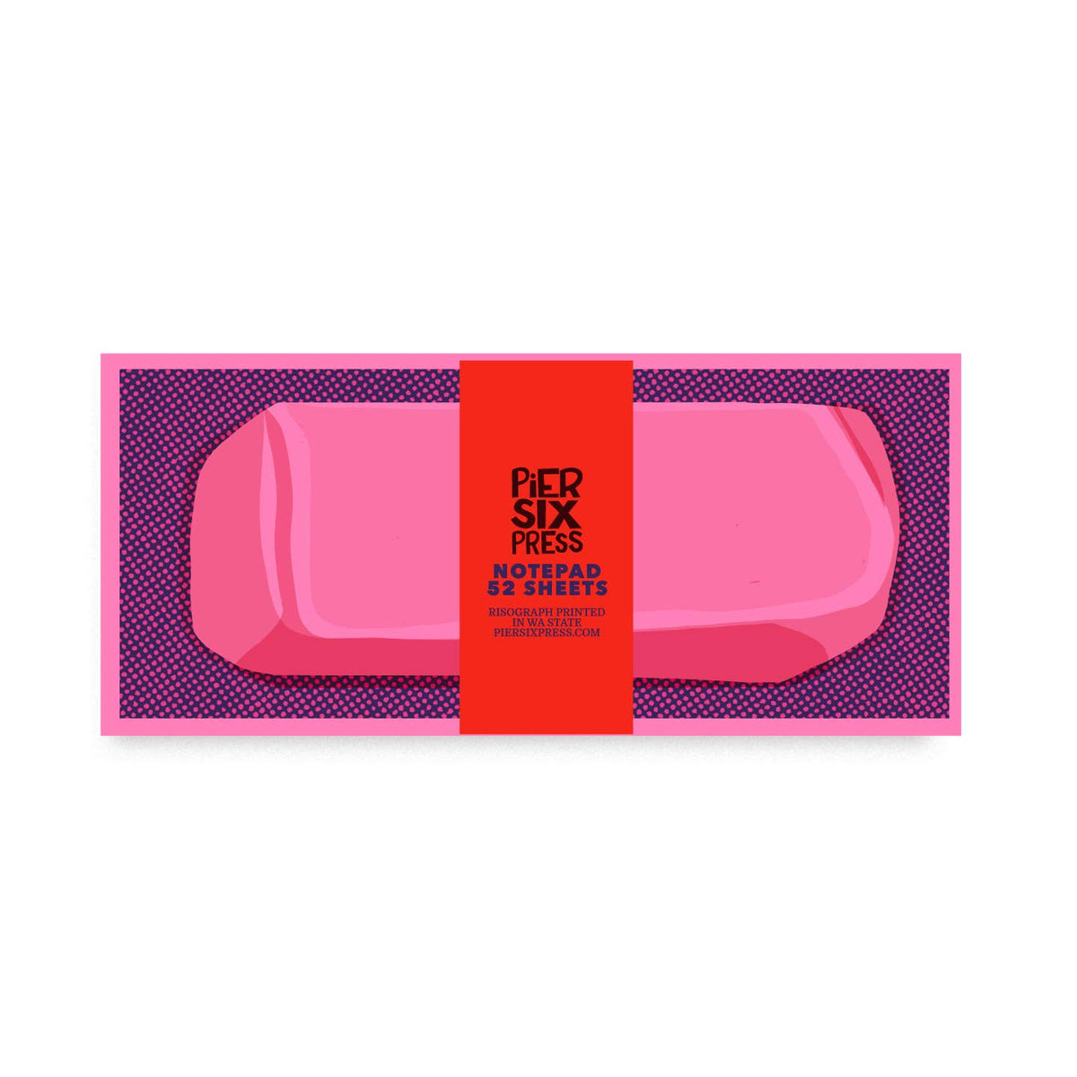 Pier Six Press - Eraser Pad - Risograph 'Memo Maker' Notepad