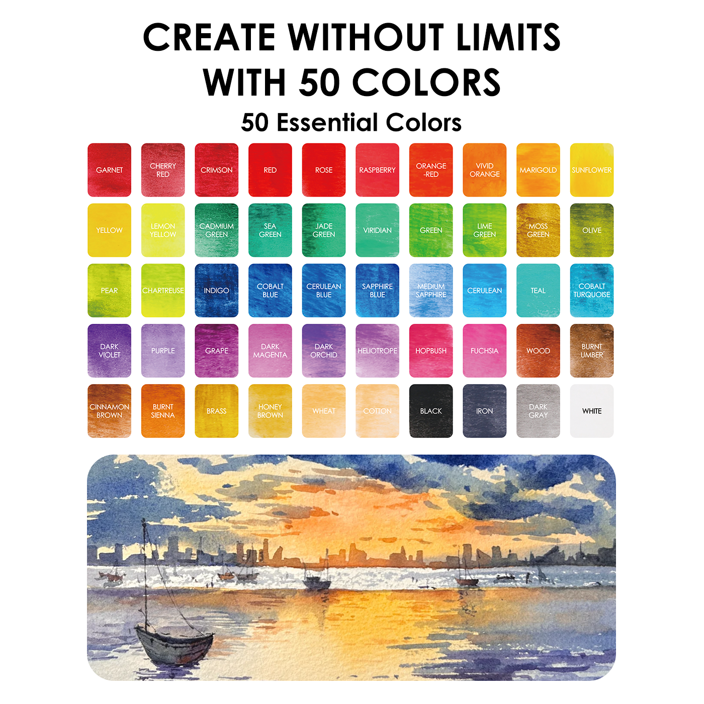 Grabie - Grabie All-In-One Premium Watercolor Set of 50
