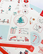 Ramus & Co. - Santa & Dogs Gift Label Sheets — Pack of 3