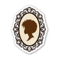 CheerNotes Greeting Cards & Stationery - Afro Cameo Sticker