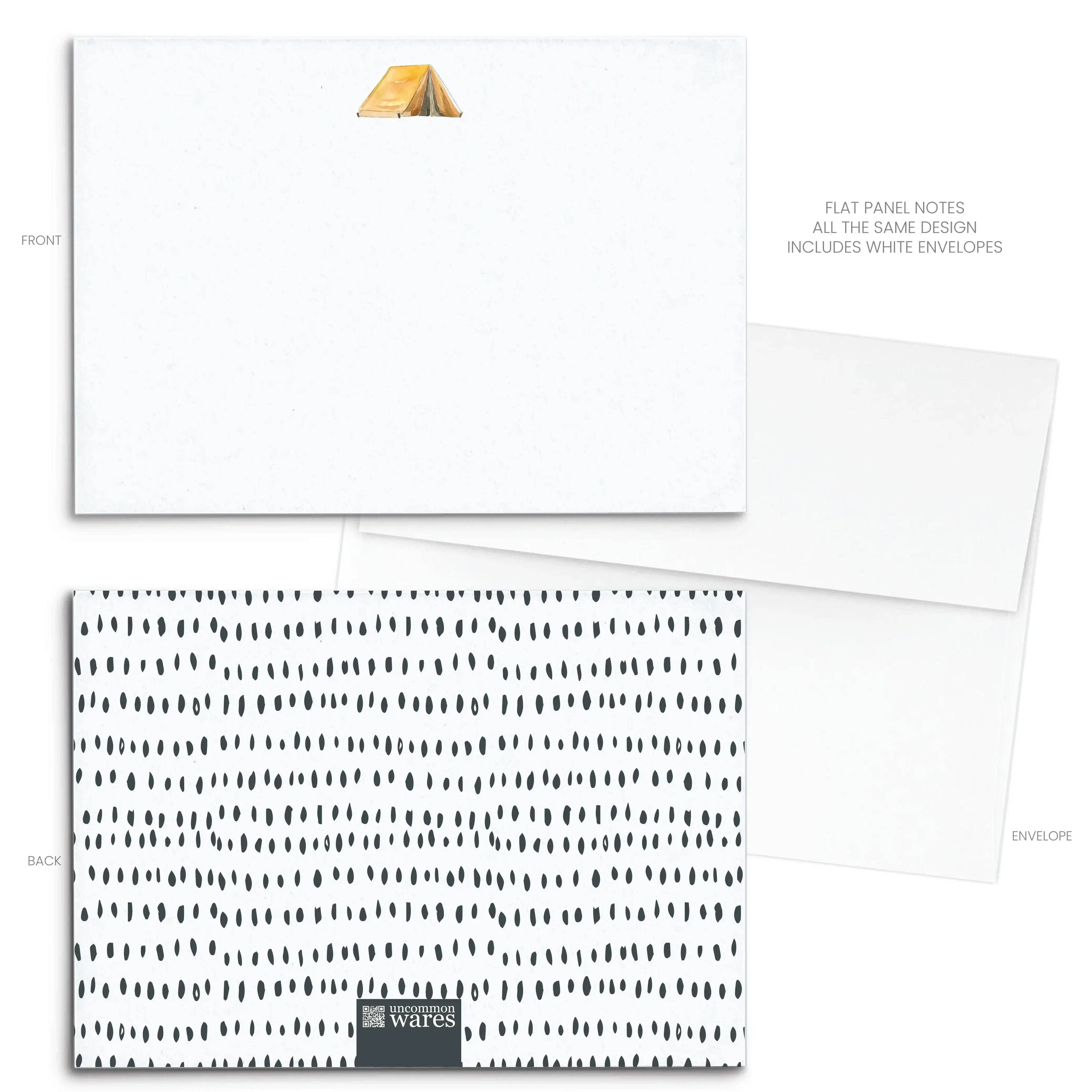 UncommonWares - Tent Watercolor Panel Note Cards