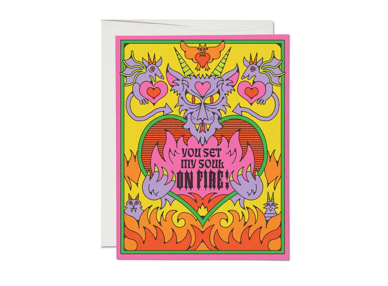 Red Cap Cards - Dragon Love Greeting Card
