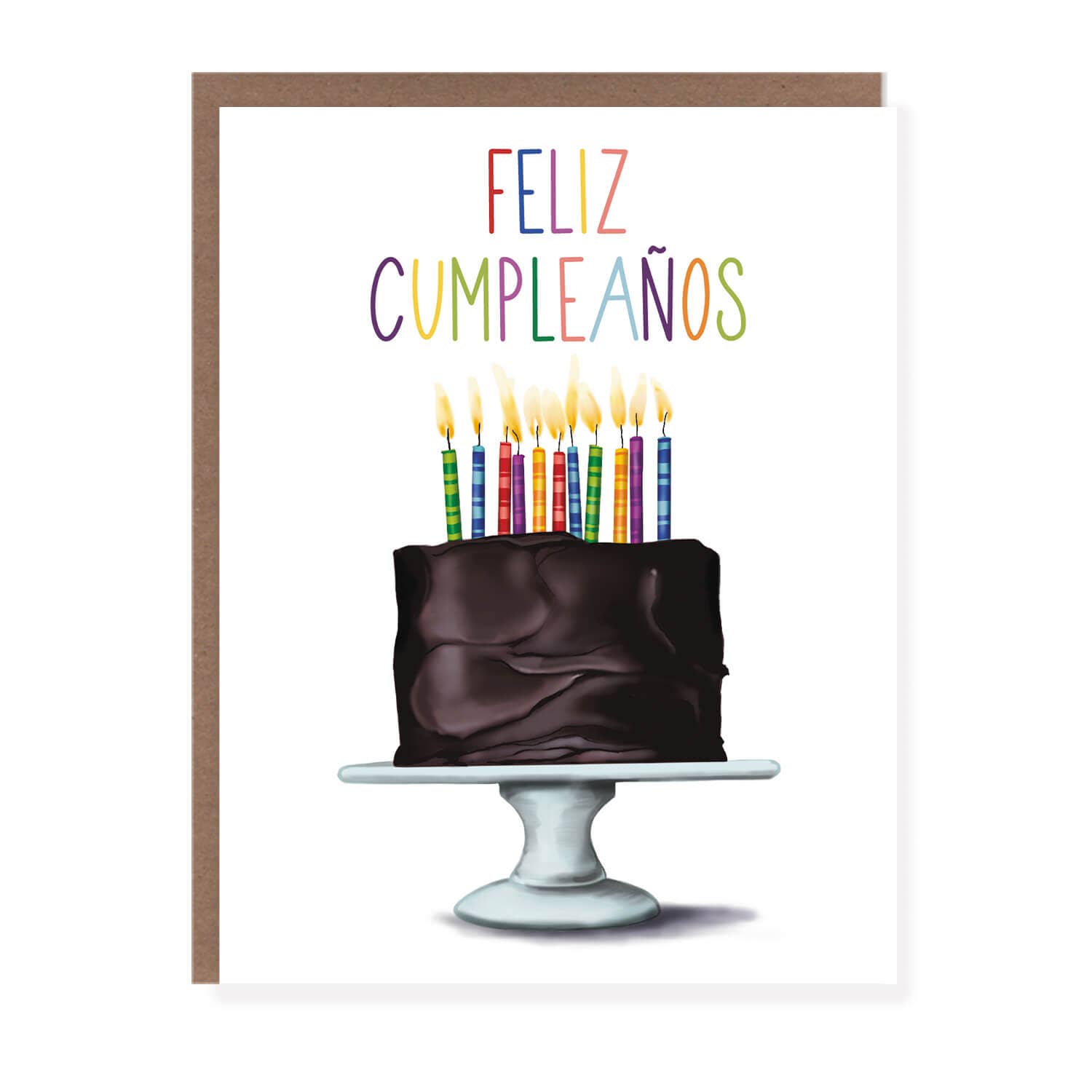 Morgan Swank Studio - Feliz Cumpleanos Cake | Spanish Birthday Card