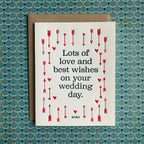 Lucky Bee Press - Arrow Love & Wish - letterpress card