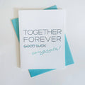 Steel Petal Press - Forever Congrats - Letterpress Wedding Congrats Card