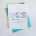 Steel Petal Press - Forever Congrats - Letterpress Wedding Congrats Card
