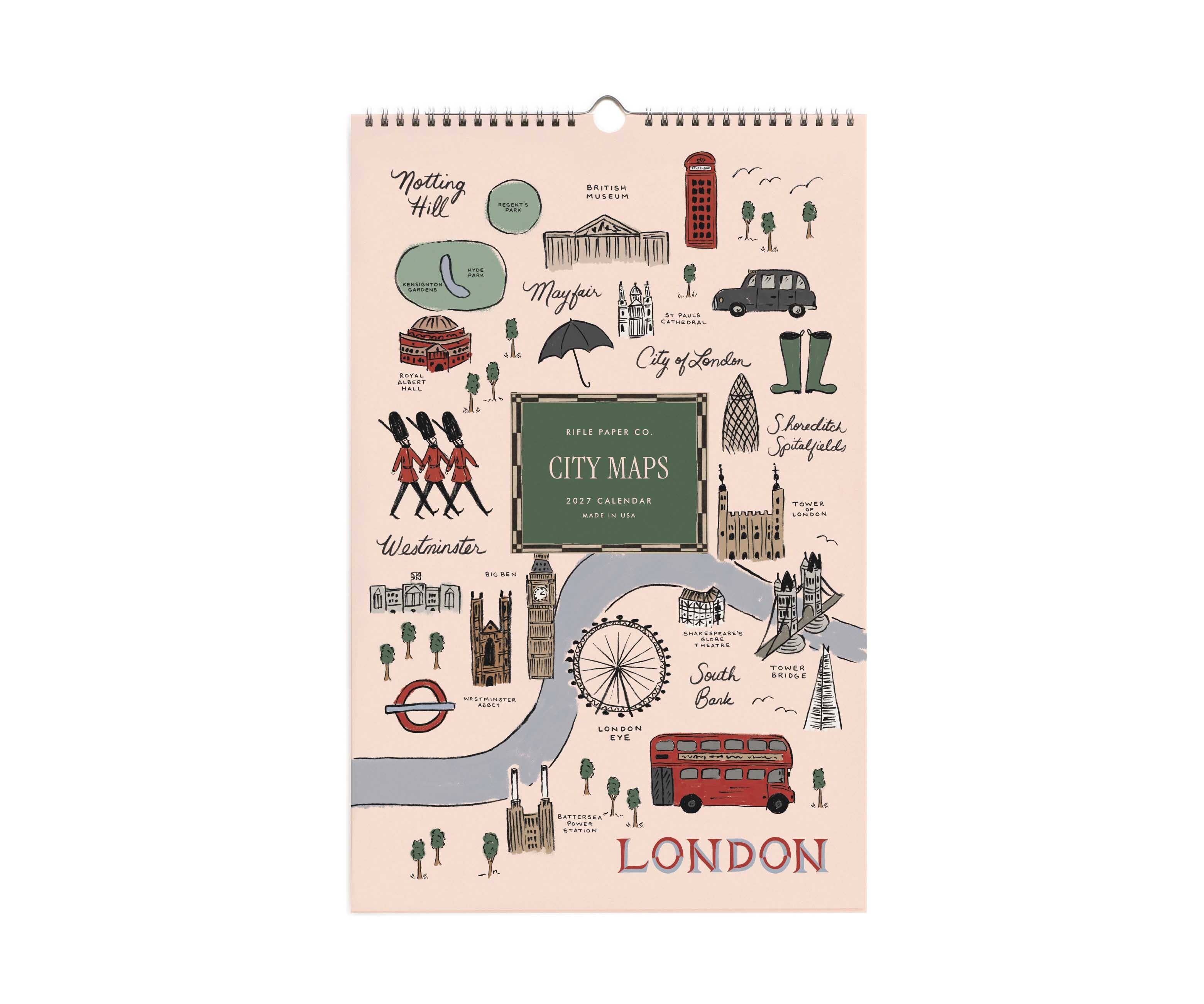 Rifle Paper Co. - 2027 Travel Sketches Wall Calendar