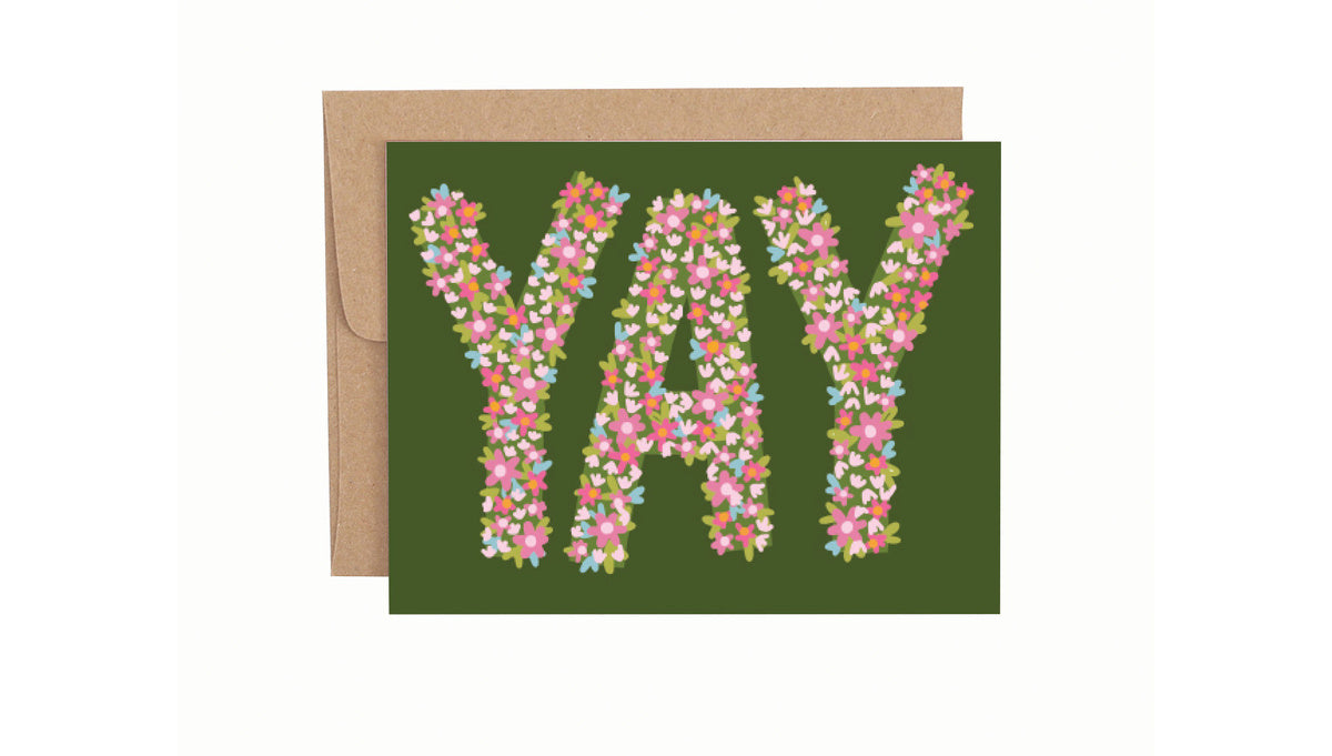 Pippi Post, Yay Floral Greeting Card