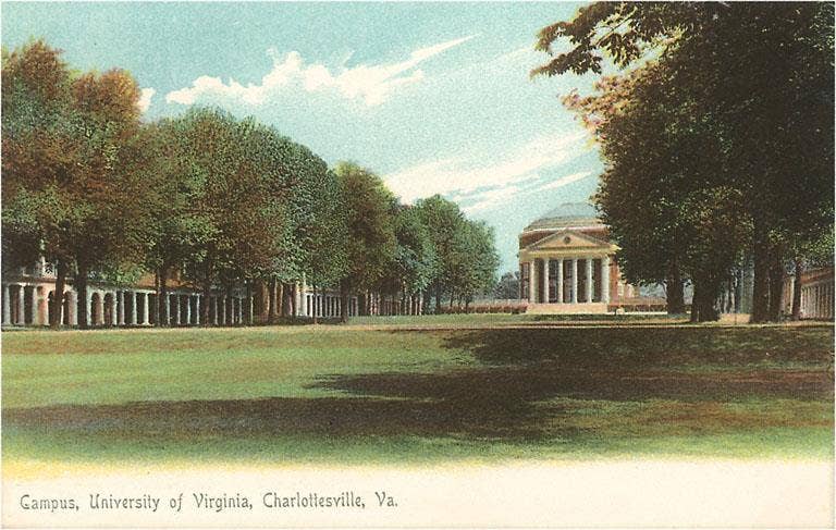 Found Image Press - Postcard VA-292 University of Virginia, Charlottesville