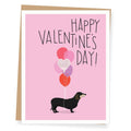 Apartment 2 Cards - Dachshund with Balloons Valentine's Day Card
