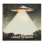 Bad Betty Greeting Co. - I Want to Leave - Funny Alien Sticky Note Pad