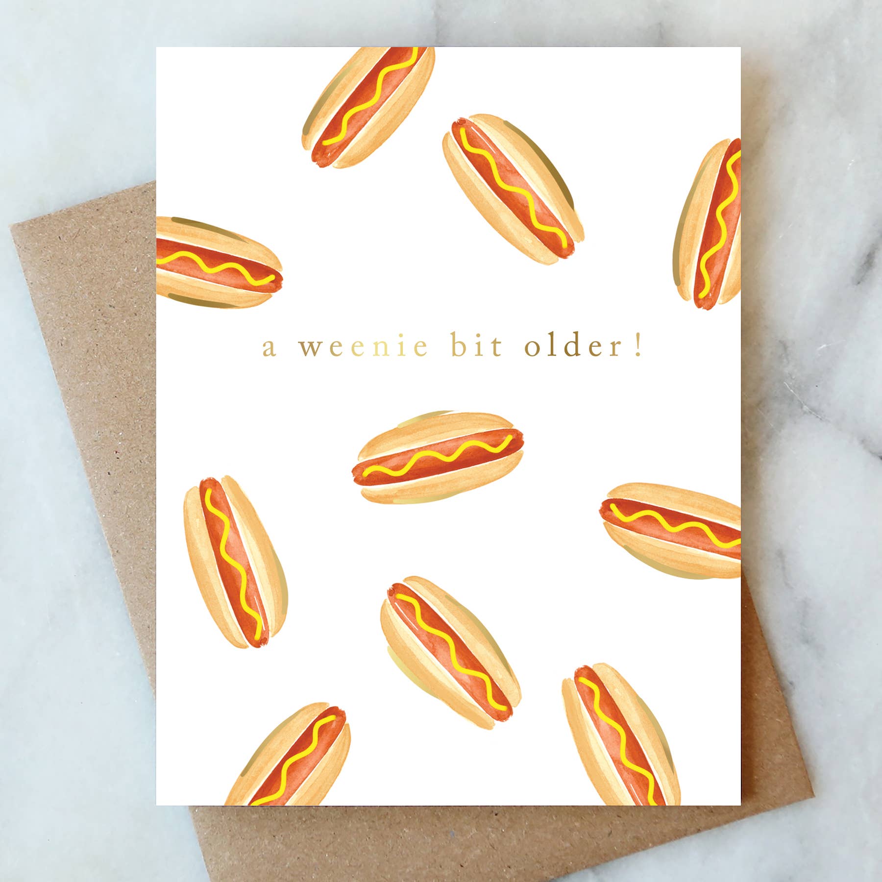 Abigail Jayne Design - Hot Dog Weenie Birthday Greeting Card