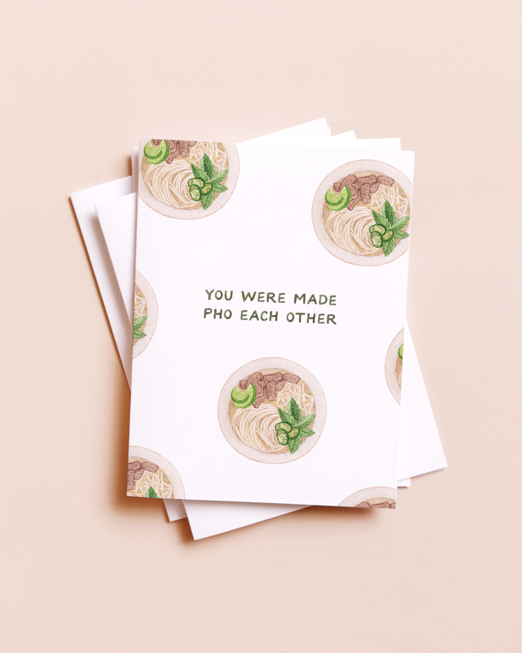 Amy Zhang - Made Pho Each Other — Asian Food Pun Wedding Card