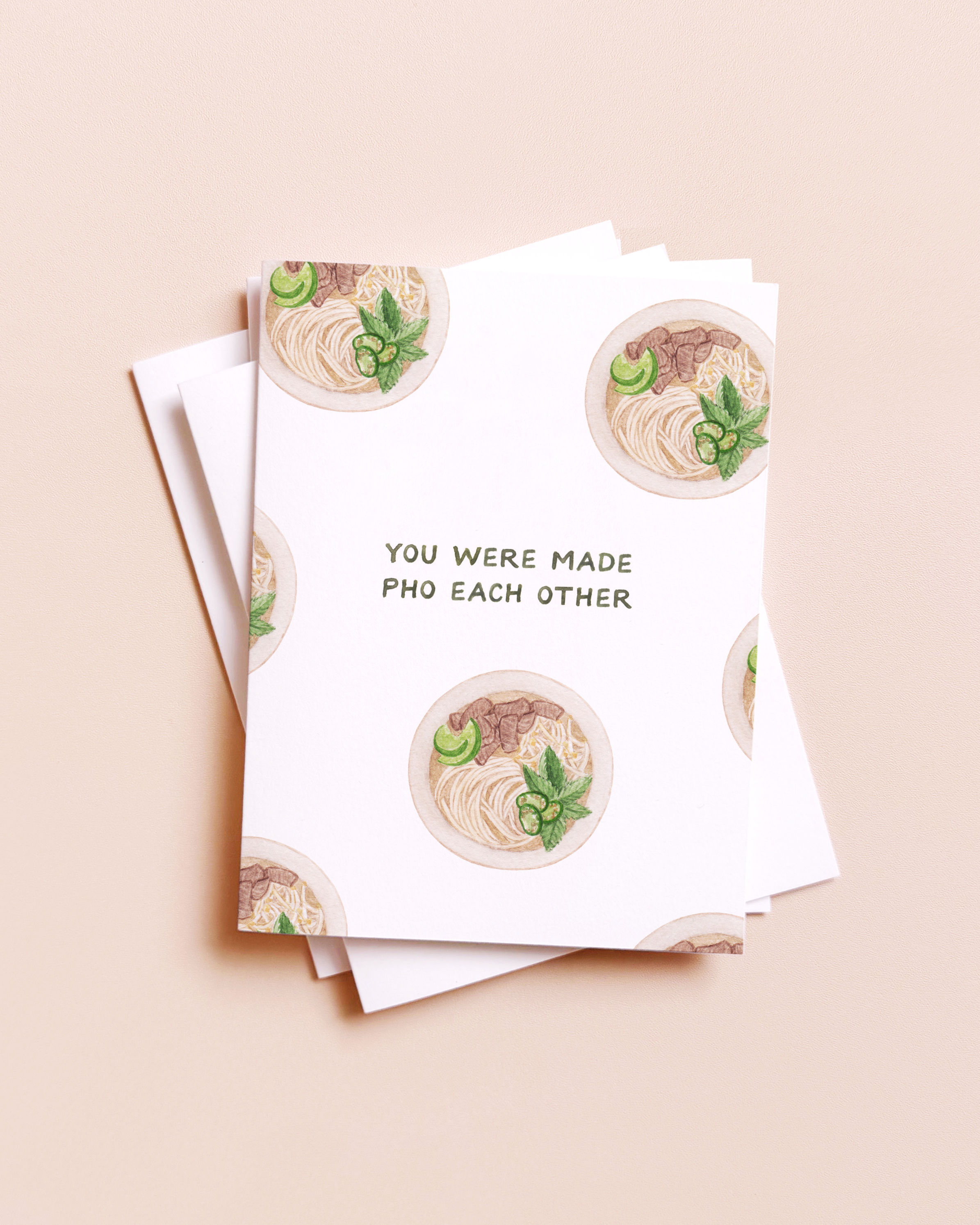 Amy Zhang - Made Pho Each Other — Asian Food Pun Wedding Card