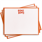 Dahlia Press - Bisous Bisous Flat Note - Letterpress Set of 8 Stationery