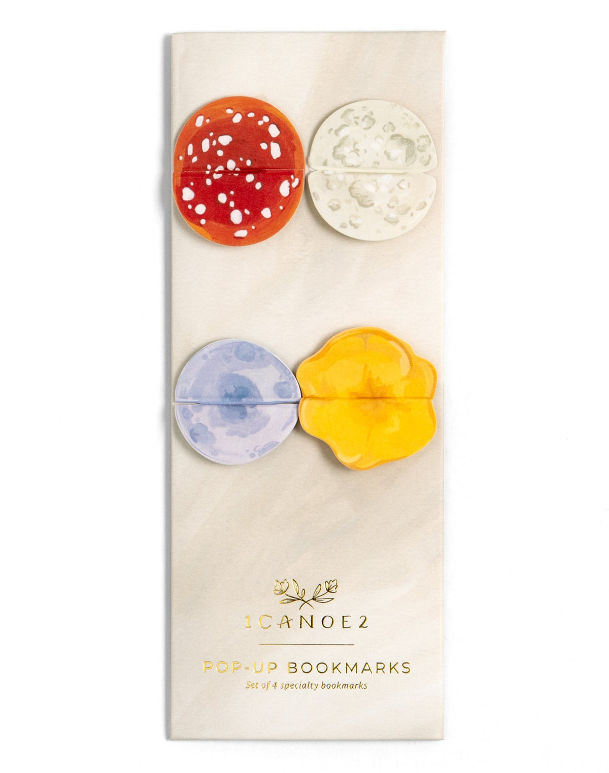 1Canoe2, Mushroom Pop-up Bookmark  Set of 4