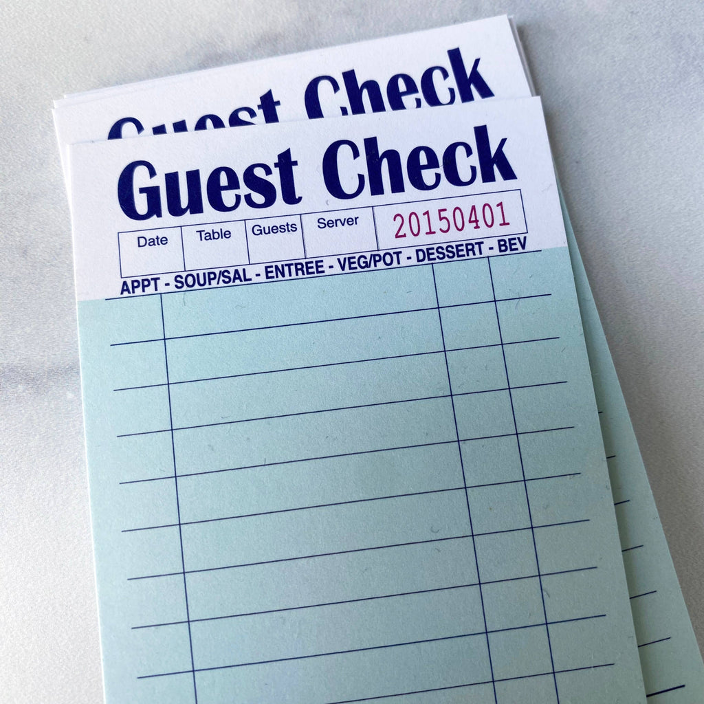 Kiss and Punch - Funny Guest Check Minis™ - Parody Flat Notecard Set of 60  