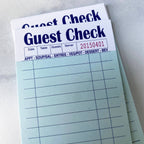 Kiss and Punch - Funny Guest Check Minis™ - Parody Flat Notecard Set of 60  