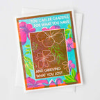 Heartell Press - Grateful and Grieving (Tropical Flowers) Sympathy Card