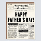 Morgan Swank Studio - Vintage Newspaper Punny Father's Day Card