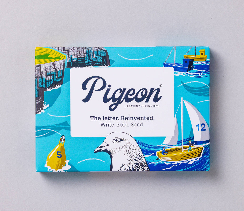pigeonposted - Safe Harbour Pigeon, Folding Letter Pack – Pack of 6 Letters