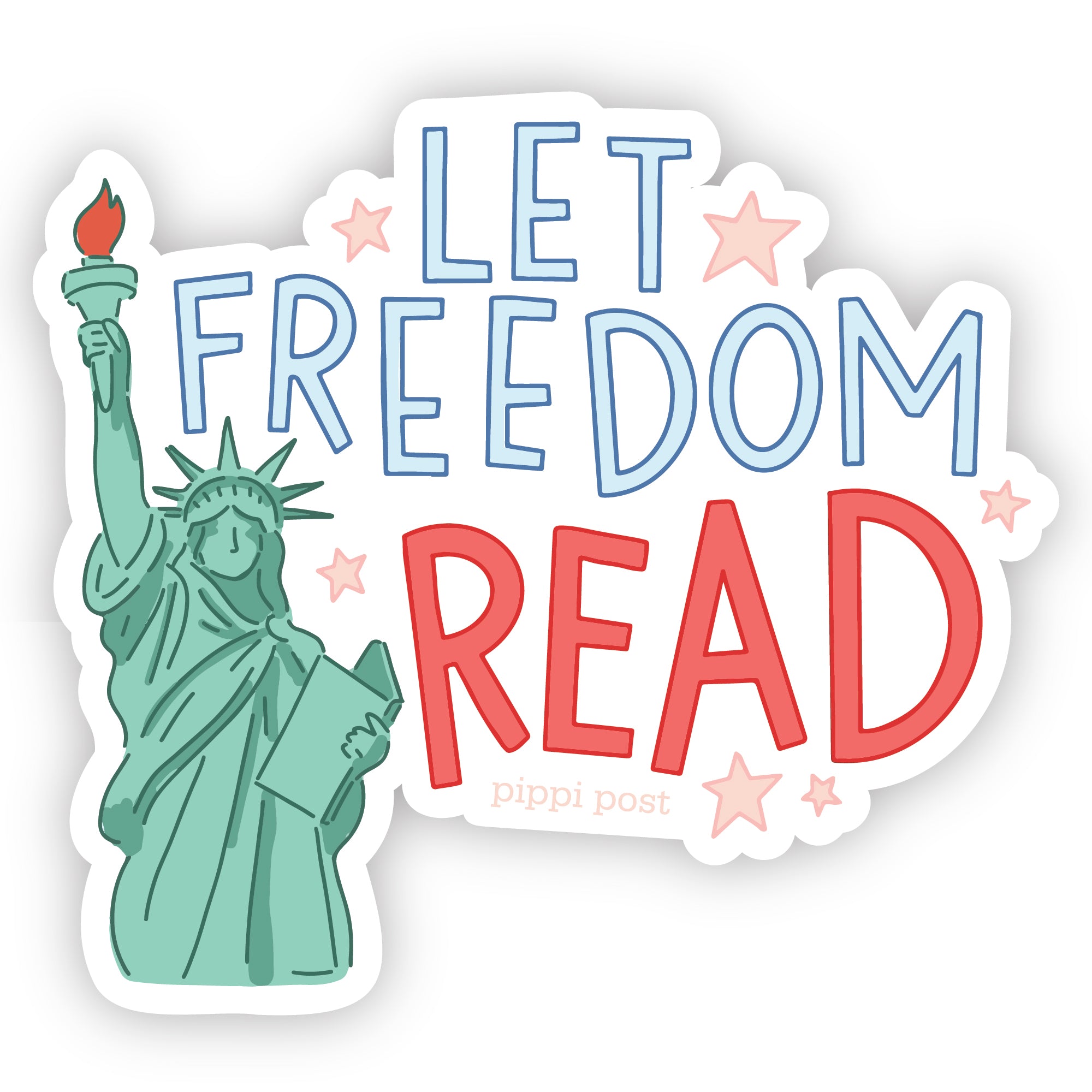 Pippi Post, Let Freedom Read Decal Sticker