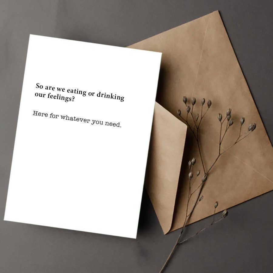Beyoutifully Brown® - Eating or Drinking Feelings Greeting Card