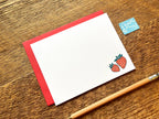 Noteworthy Paper & Press - Strawberries Flat Stationery