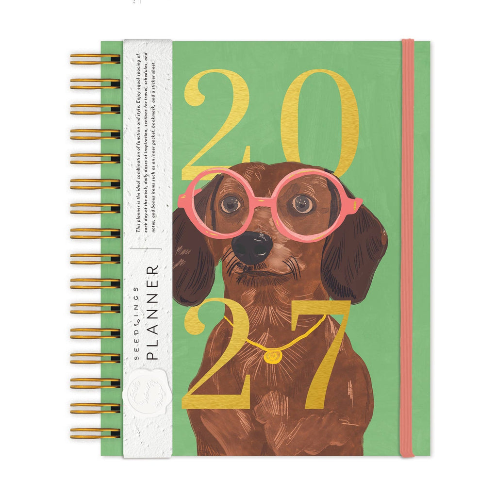 Seedlings 2027 Dachshund 12 Month Planner