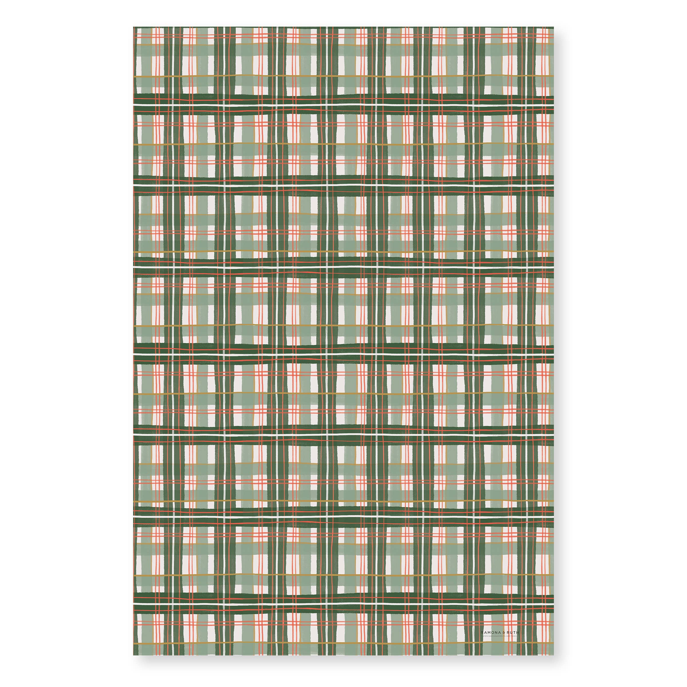 Ramona & Ruth - Holiday Plaid Gift Wrap | Roll