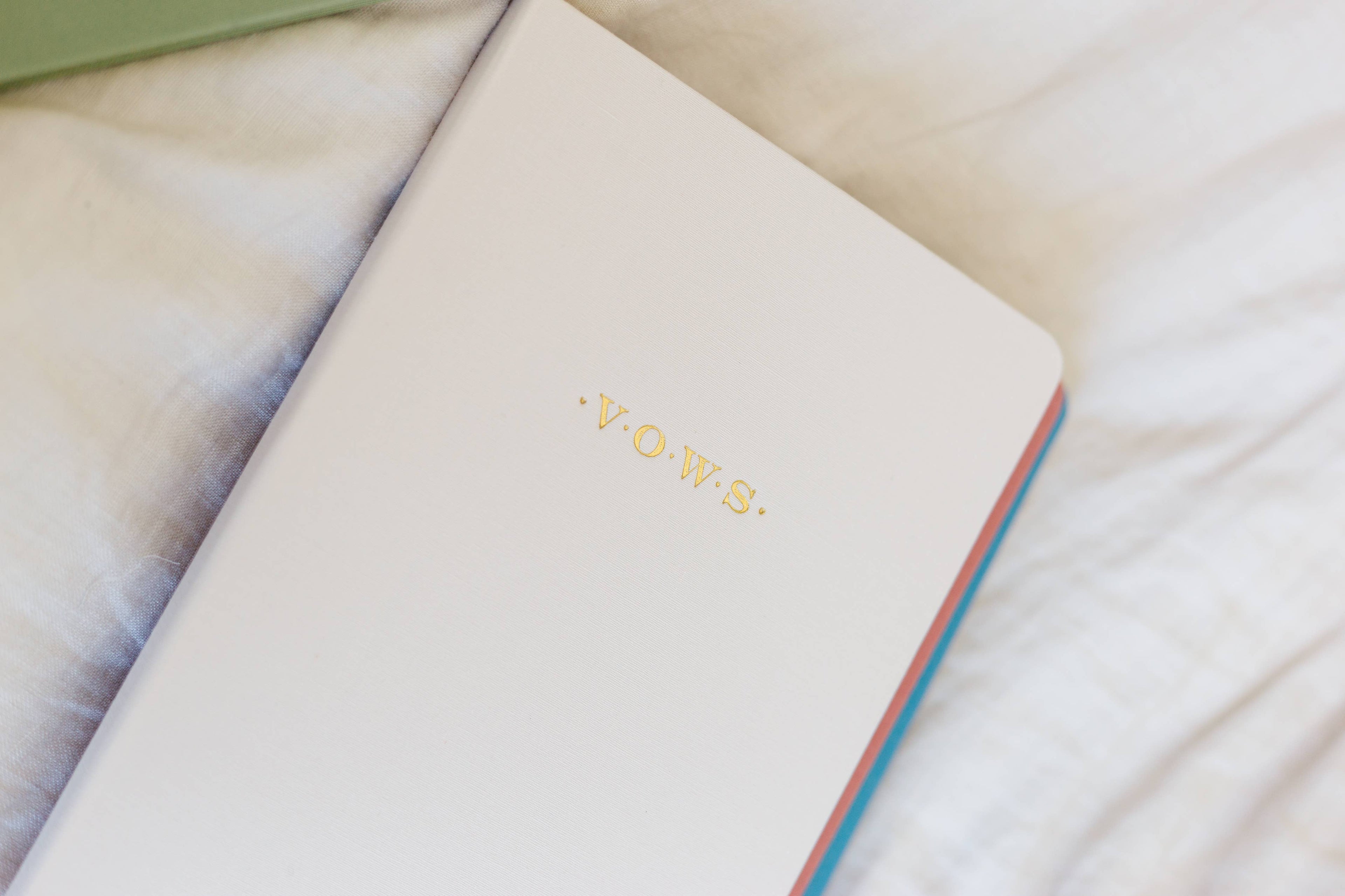 Studio Portmanteau - Wedding Vows Foil Embossed Linen Notebook | Neutral Tones: Charcoal