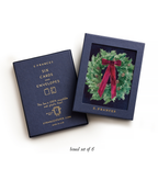 E. Frances Paper - Velvet Bow Wreath Boxed Set of 6 Christmas Greeting Cards