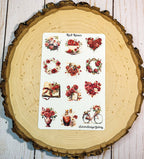 Sakura Design Gallery - Red Roses Sticker Sheet – Floral Planner Stickers