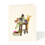 Felix Doolittle - Gardener's Chair - Flower Garden Greeting Card