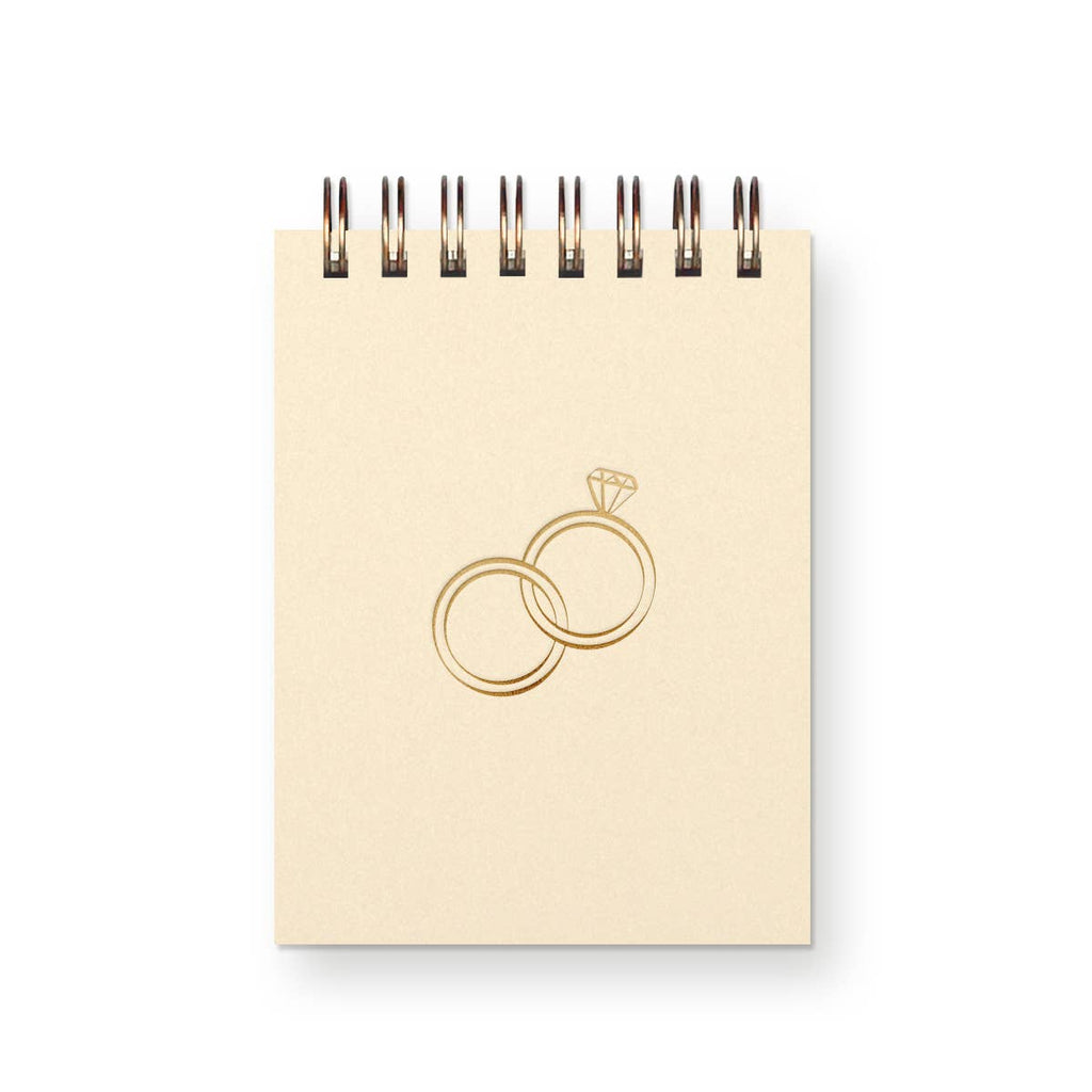 Ruff House Print Shop - Wedding Rings Mini Jotter Notebook
