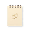 Ruff House Print Shop - Wedding Rings Mini Jotter Notebook