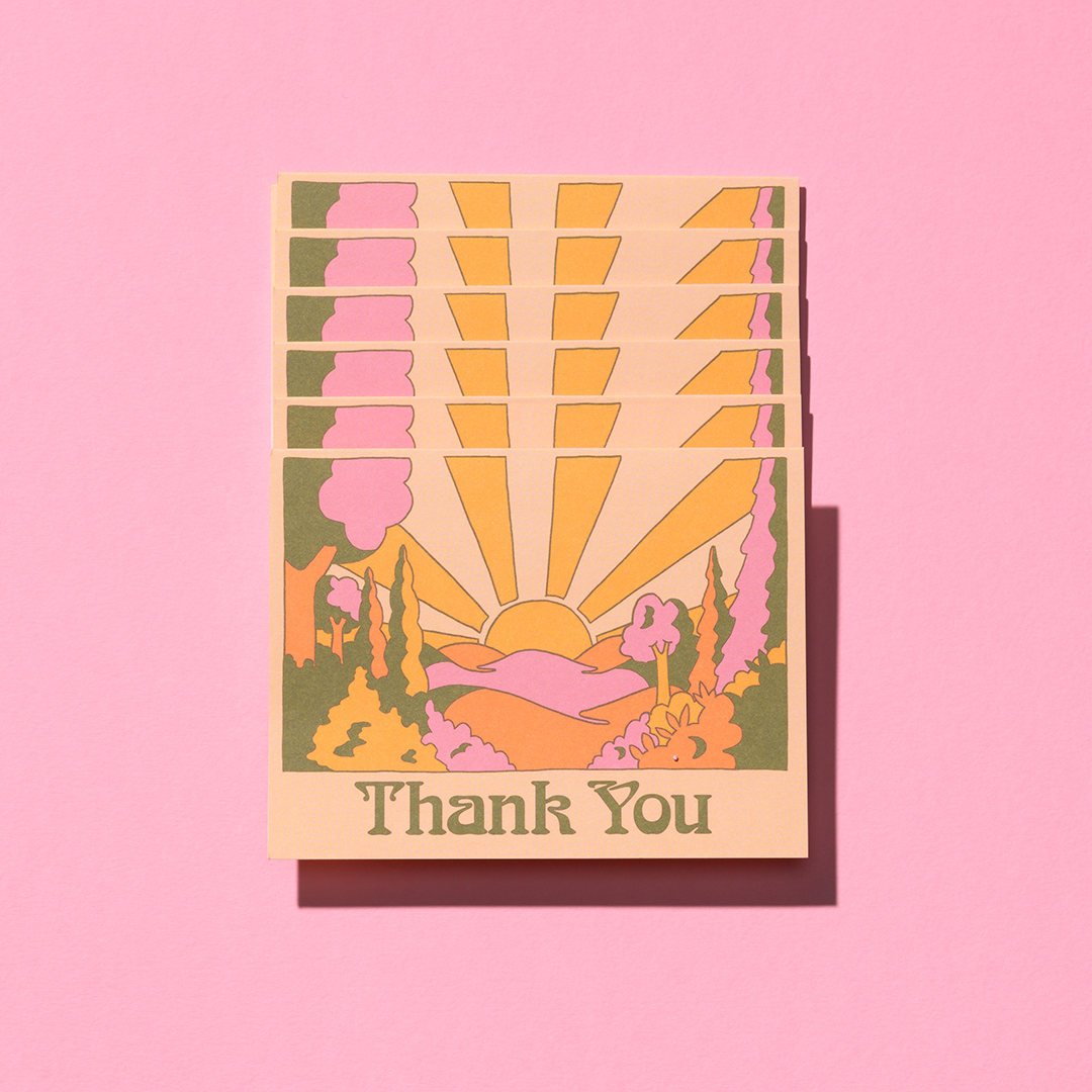 Red Cap Cards - Sunrise Thank You Greeting Card Boxed Set