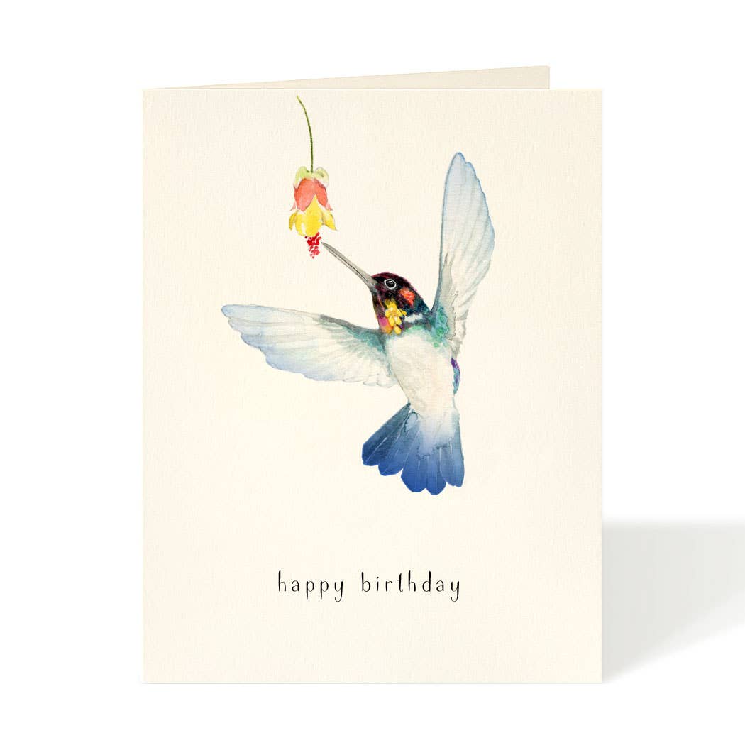 Felix Doolittle - Bee Hummingbird - Birthday Greeting Card