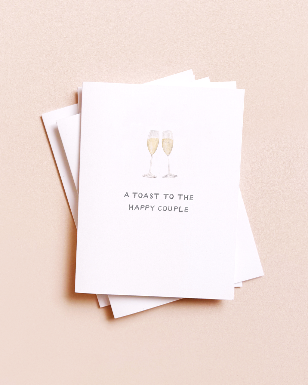 Amy Zhang - Champagne Toast — Classic Wedding Congrats Card