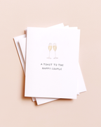 Amy Zhang - Champagne Toast — Classic Wedding Congrats Card