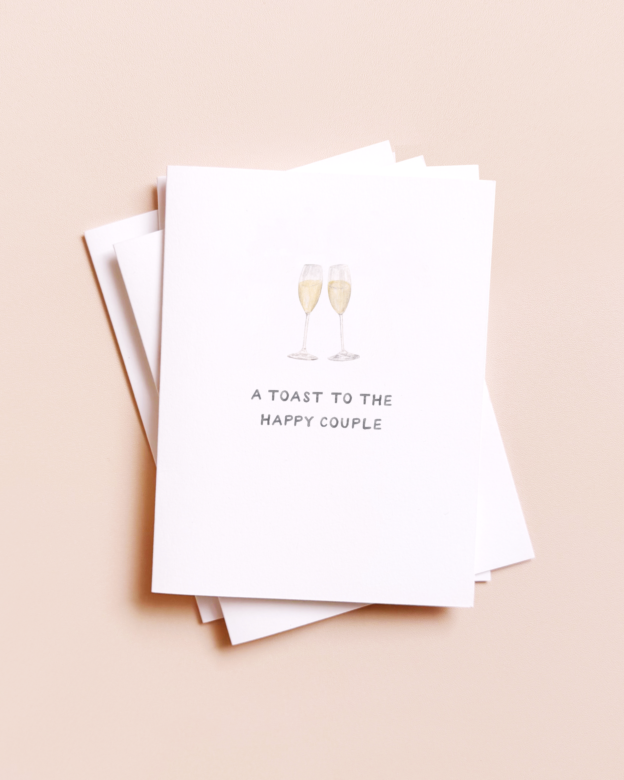 Amy Zhang - Champagne Toast — Classic Wedding Congrats Card